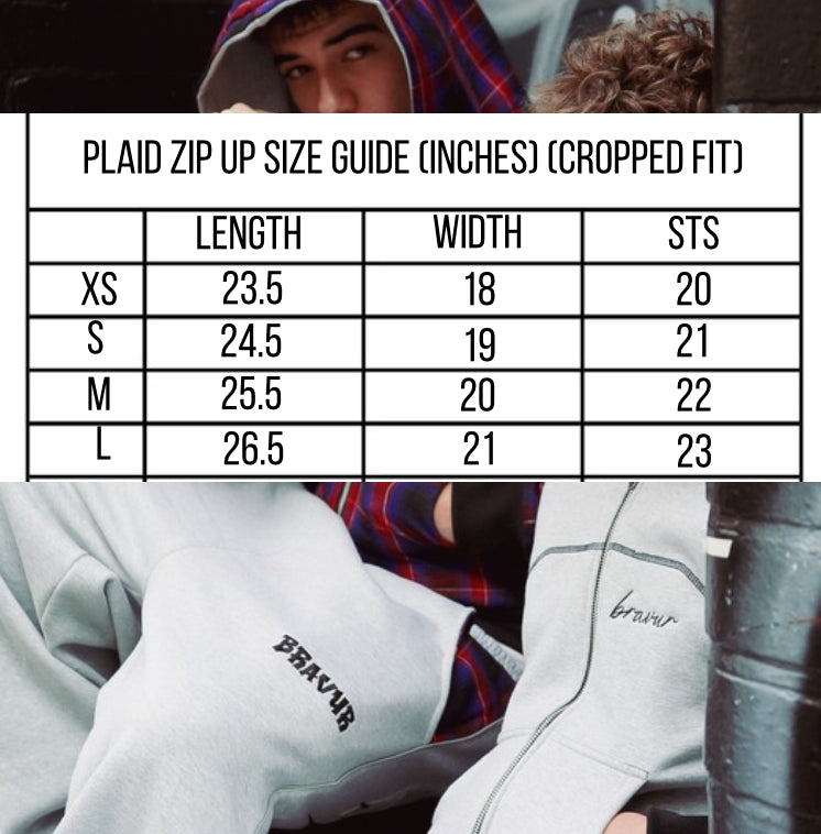 Plaid Reversible Zip Up