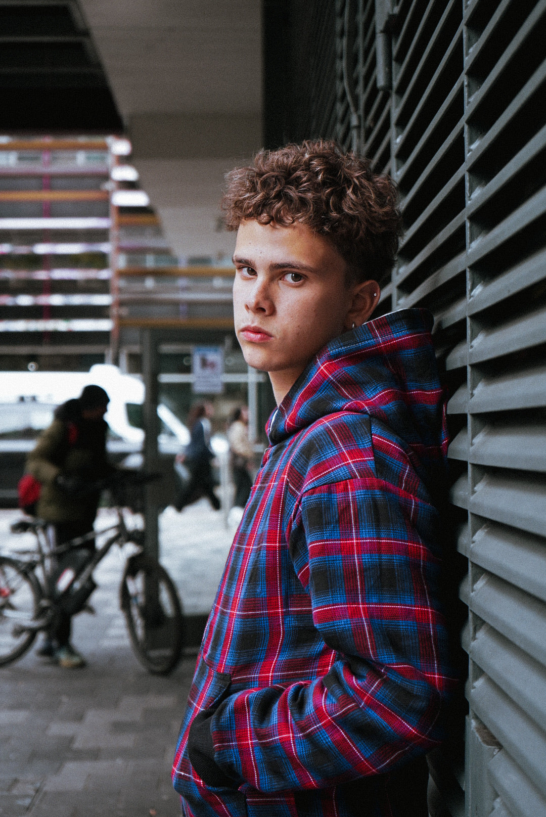 Plaid Reversible Zip Up